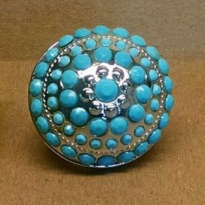 Beautiful blue silver ring